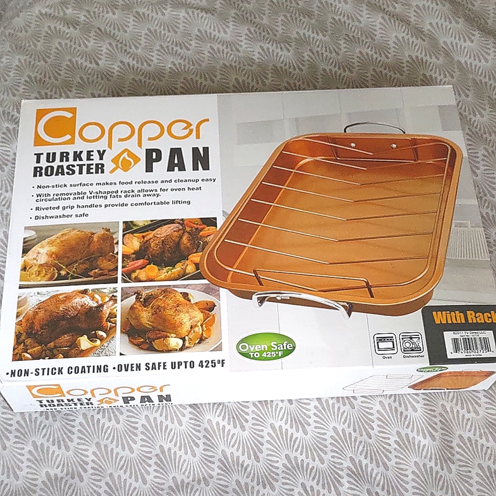 COPPER PAN Turkey Roaster Bakeware (NIB)